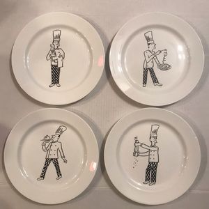 Set Of 4 Wedgwood “Grand Gourmet” Bone China Plates England 9 3/4”